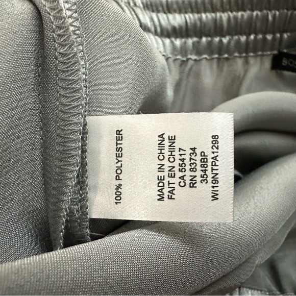NWOT Boston Proper Silver Elastic Waist Pull-on Pants Straight leg Cargo Pockets - Picture 15 of 15